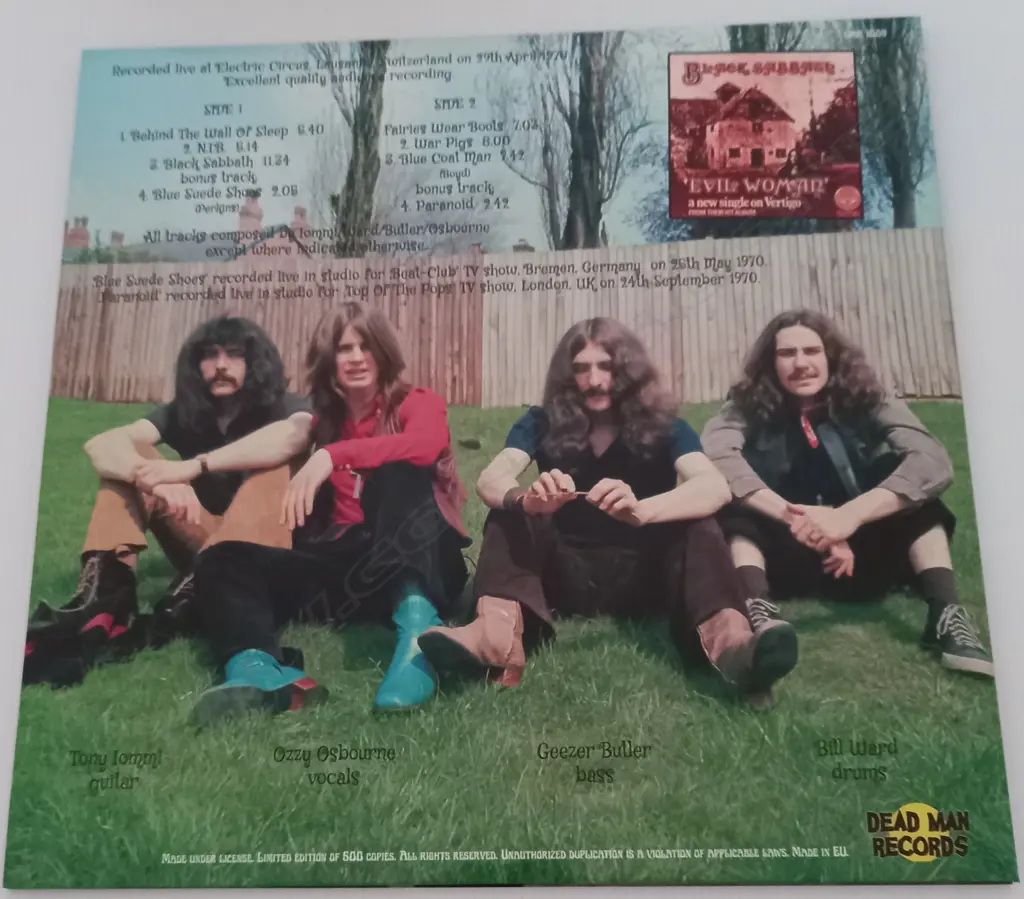 Black Sabbath, Live In Lausanne April 1970 Image 1++